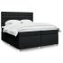 Pat box spring cu saltea, negru, 120x190 cm, catifea GartenMobel Dekor