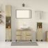 Set mobilier de baie, 3 piese, alb, lemn compozit GartenMobel Dekor