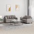 Set de canapele cu perne, 2 piese, gri închis, textil GartenMobel Dekor