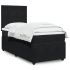 Pat box spring cu saltea, negru, 200x200 cm, catifea GartenMobel Dekor