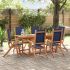 Set mobilier de exterior, 7 piese, lemn masiv de acacia GartenMobel Dekor