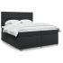 Pat box spring cu saltea, negru, 160x200 cm, piele ecologică GartenMobel Dekor