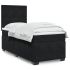 Pat box spring cu saltea, negru, 200x200 cm, catifea GartenMobel Dekor