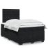 Pat box spring cu saltea, negru, 140x200 cm, catifea GartenMobel Dekor
