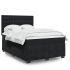 Pat box spring cu saltea, negru, 140x190 cm, catifea GartenMobel Dekor
