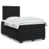 Pat box spring cu saltea, negru, 200x200 cm, catifea GartenMobel Dekor