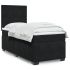 Pat box spring cu saltea, negru, 200x200 cm, catifea GartenMobel Dekor