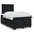 Pat box spring cu saltea, negru, 200x200 cm, catifea GartenMobel Dekor