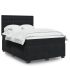 Pat box spring cu saltea, negru, 140x190 cm, catifea GartenMobel Dekor