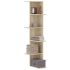 Raft colțar perete alb 36,5x36,5x140 cm lemn prelucrat GartenMobel Dekor
