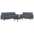 Set de canapele cu perne, 2 piese, gri deschis, catifea GartenMobel Dekor