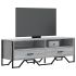 Dulap TV, stejar fumuriu, 122x34x41 cm, lemn prelucrat GartenMobel Dekor