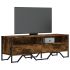 Dulap TV, stejar fumuriu, 122x34x41 cm, lemn prelucrat GartenMobel Dekor