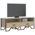 Dulap TV, stejar fumuriu, 122x34x41 cm, lemn prelucrat GartenMobel Dekor