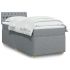 Pat box spring cu saltea, gri închis, 90x190 cm, textil GartenMobel Dekor