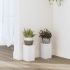 Suporturi de plante, 2 buc., alb, 15x15x20 cm, lemn prelucrat GartenMobel Dekor