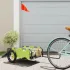 Remorcă de bicicletă, verde, textil oxford și fier GartenMobel Dekor