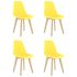 Scaune de sufragerie, 6 buc., galben, material textil GartenMobel Dekor