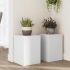 Suporturi de plante, 2 buc., alb, 15x15x20 cm, lemn prelucrat GartenMobel Dekor