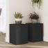 Suporturi de plante, 2 buc., negru, 25x25x80 cm, lemn prelucrat GartenMobel Dekor