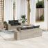 Set mobilier de grădină cu perne, 6 piese, negru, poliratan GartenMobel Dekor