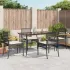Set mobilier de grădină cu perne, 5 piese, negru, poliratan GartenMobel Dekor