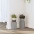 Suporturi de plante, 2 buc., alb, 10x10x18 cm, lemn prelucrat GartenMobel Dekor