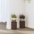 Suporturi de plante, 2 buc., alb, 10x10x18 cm, lemn prelucrat GartenMobel Dekor
