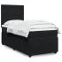 Pat box spring cu saltea, negru, 80x200 cm, catifea GartenMobel Dekor