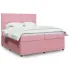 Pat box spring cu saltea, roz, 200x200 cm, catifea GartenMobel Dekor
