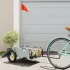 Remorcă de bicicletă, gri, textil oxford și fier GartenMobel Dekor