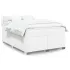 Pat box spring cu saltea, alb, 90x190 cm, piele ecologică GartenMobel Dekor