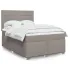 Pat box spring cu saltea, taupe, 120x190 cm material textil GartenMobel Dekor
