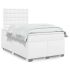 Pat box spring cu saltea, alb, 160x200 cm, piele ecologică GartenMobel Dekor