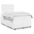Pat box spring cu saltea, alb, 200x200 cm, piele ecologică GartenMobel Dekor