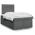 Pat box spring cu saltea, crem, 120x200 cm, textil GartenMobel Dekor