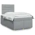 Pat box spring cu saltea, crem, 120x200 cm, textil GartenMobel Dekor