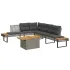 Set canapea grădină 2 piese perne negru poliratan/lemn acacia GartenMobel Dekor