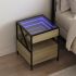 Noptieră cu LED infinity, negru, 40x40x51 cm GartenMobel Dekor