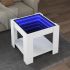 Măsuță de cafea cu LED, negru, 53x53x45 cm, lemn prelucrat GartenMobel Dekor