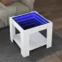 Măsuță de cafea cu LED, gri beton, 53x53x45 cm, lemn prelucrat GartenMobel Dekor