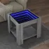 Măsuță de cafea cu LED, gri beton, 53x53x45 cm, lemn prelucrat GartenMobel Dekor
