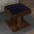 Măsuță de cafea cu LED, negru, 50x50x45 cm, lemn prelucrat GartenMobel Dekor