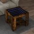 Măsuță de cafea cu LED, negru, 53x53x45 cm, lemn prelucrat GartenMobel Dekor