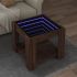 Măsuță de cafea cu LED, negru, 53x53x45 cm, lemn prelucrat GartenMobel Dekor