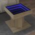 Măsuță de cafea cu LED, negru, 50x50x45 cm, lemn prelucrat GartenMobel Dekor