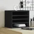 Organizator de birou, negru, 36x26x29,5 cm, lemn prelucrat GartenMobel Dekor