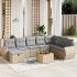 Set mobilier de grădină cu perne, 9 piese, negru, poliratan GartenMobel Dekor