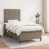 Pat box spring cu saltea, gri închis, 80x200 cm, textil GartenMobel Dekor