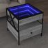 Măsuță de cafea cu LED infinity, negru, 50x50x51 cm GartenMobel Dekor